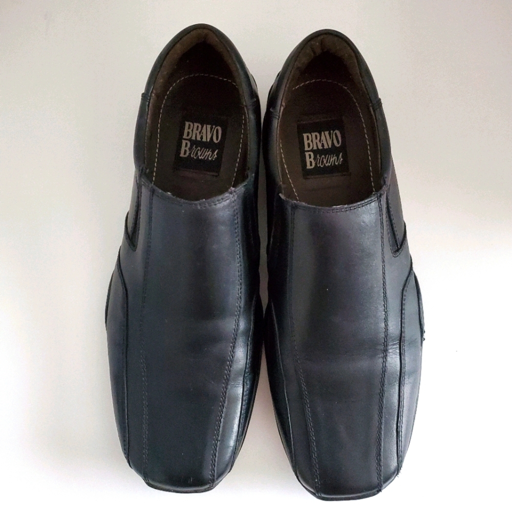 Bravo Browns Men's Slip on, Black, 10 US